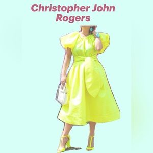 Christopher John Rogers For Target Puff Sleeve Tiered Dress side pockets